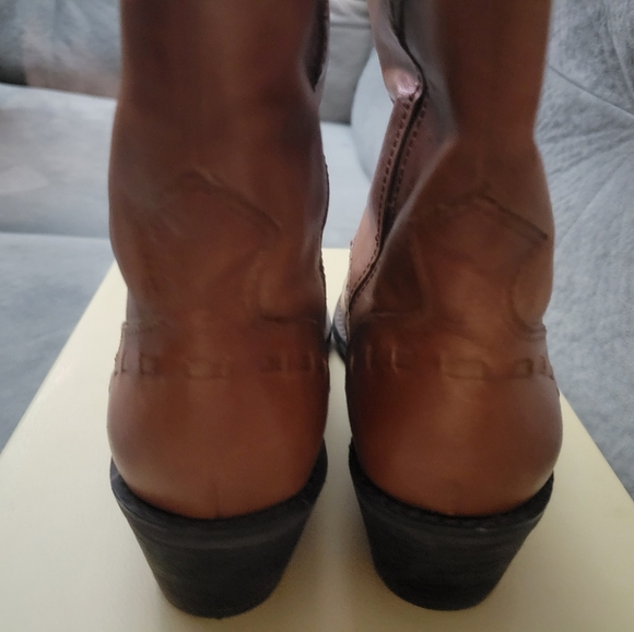 Franco Sarto cognac Window short cowboy boots - Picture 7 of 12